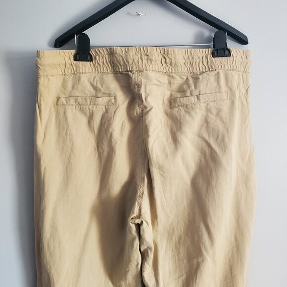 Soho NY&Co Street Tan Wide Leg Linen Blend Drawstring Pants Size XL - Picture 4 of 10